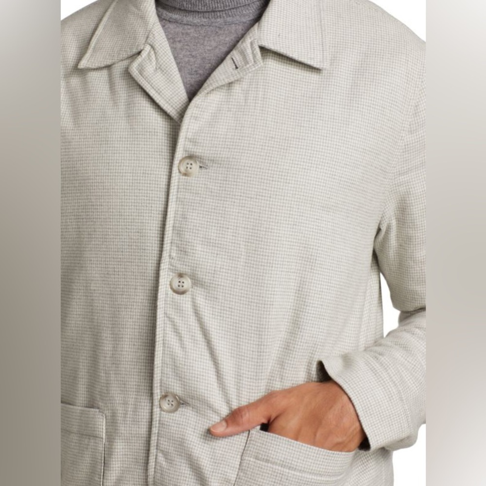 SAKS FIFTH AVENUE
Herringbone Cotton Overshirt - Picture 3 of 10